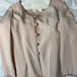 Dana Buchman Blush Button-Front Blouse